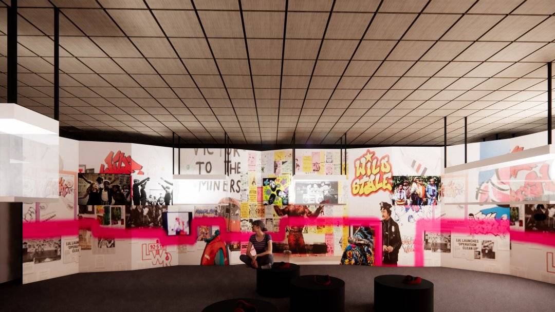 The Roots (© JASA Studio) Stories of HipHop im Schmuckmuseum Pforzheim vom 30.3.–29.6.2025